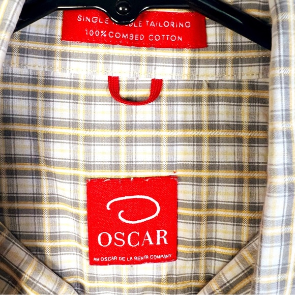 OSCAR DE LA RENTA Men's Size Large Casual Button-Down Shirt - Picture 3 of 4